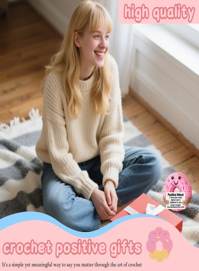 سكويشي ألعاب كروشيه ناعمة، دمى كروشيه ناعمة للبنات، هدايا يدوية الصنع مع رسالة للنساء والرجال والأصدقاء وزملاء العمل، هدية عيد ميلاد أو عيد الميلاد، ديكور منزلي (وردي) - Image 3